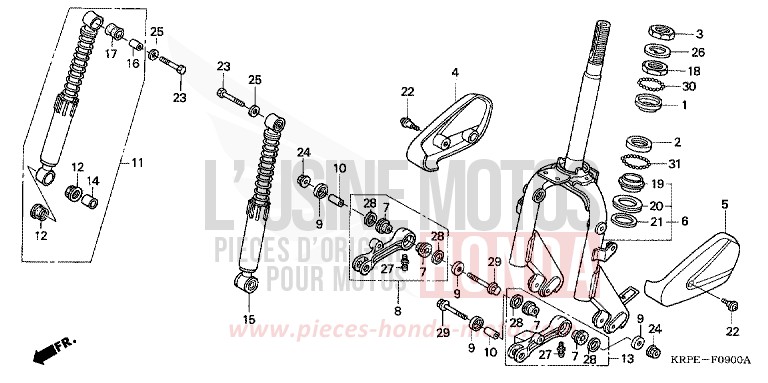 STEERING STEM/ FRONT FORK for SCV LEAD CANDY TAHITIAN BLUE (PB215) from 2005